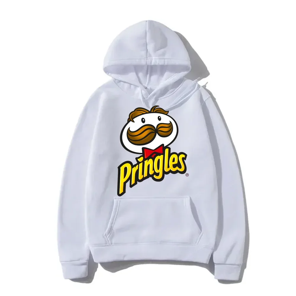 Pringles-Sudadera con capucha y estampado de patatas fritas para mujer, suéter de lana con estampado divertido, abrigos de marca, ropa de Hip Hop, Otoño e Invierno