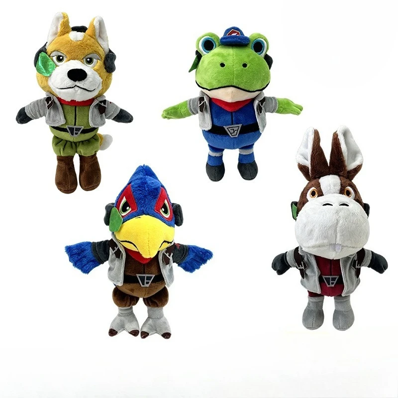 Lindo Peluche de Star Fox, Fox McCloud, Falco, Slippy, Peppy Hare, Muñeco de Peluche, Personaje de Starfox, Juguete Suave y Esponjoso, Regalo de Navidad