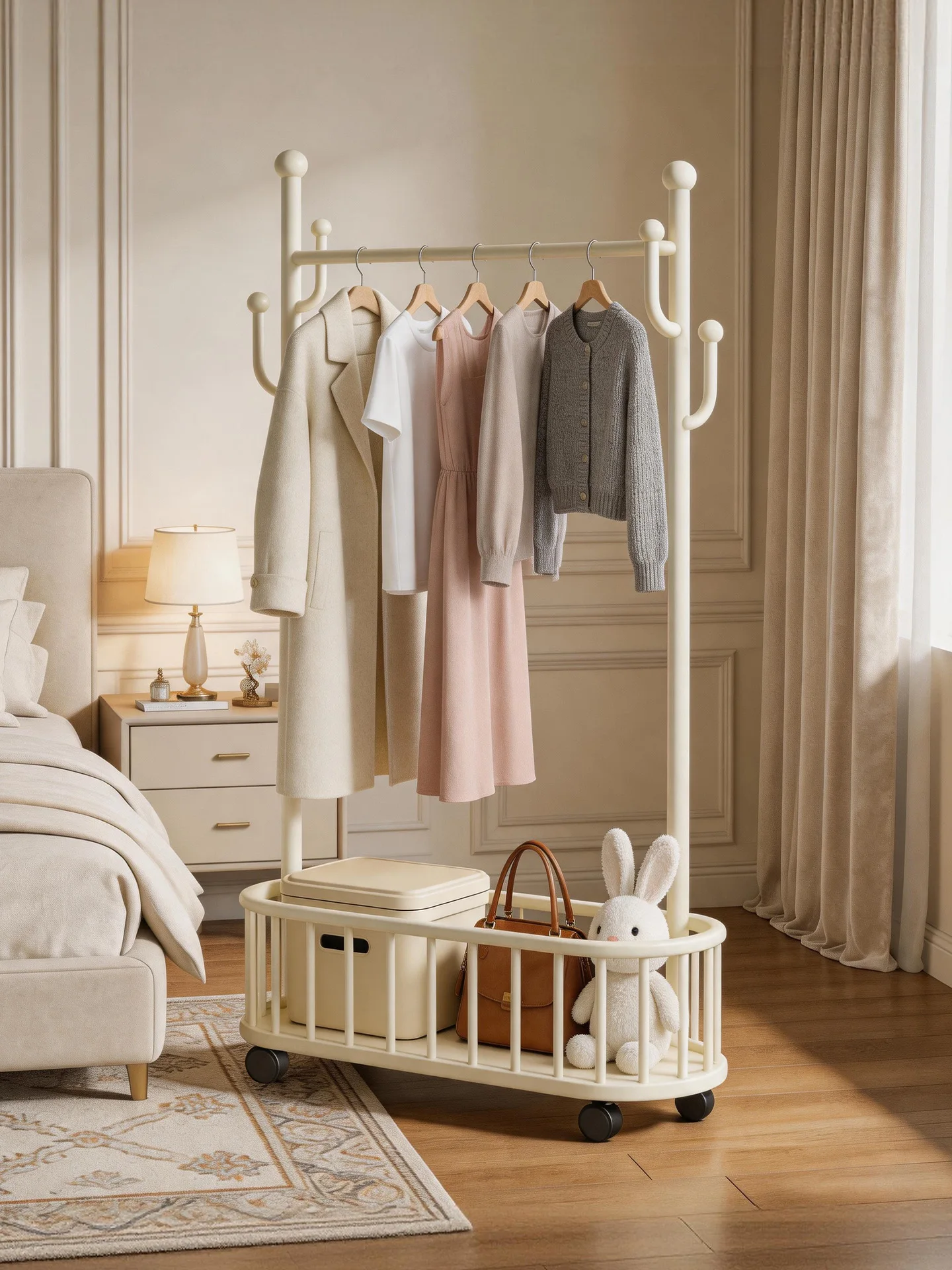bedroom-floor-standing-clothes-drying-rack-simple-design-indoor-hanging-clothes-holder-coat-hat-rack-easy-to-assemble-and-use