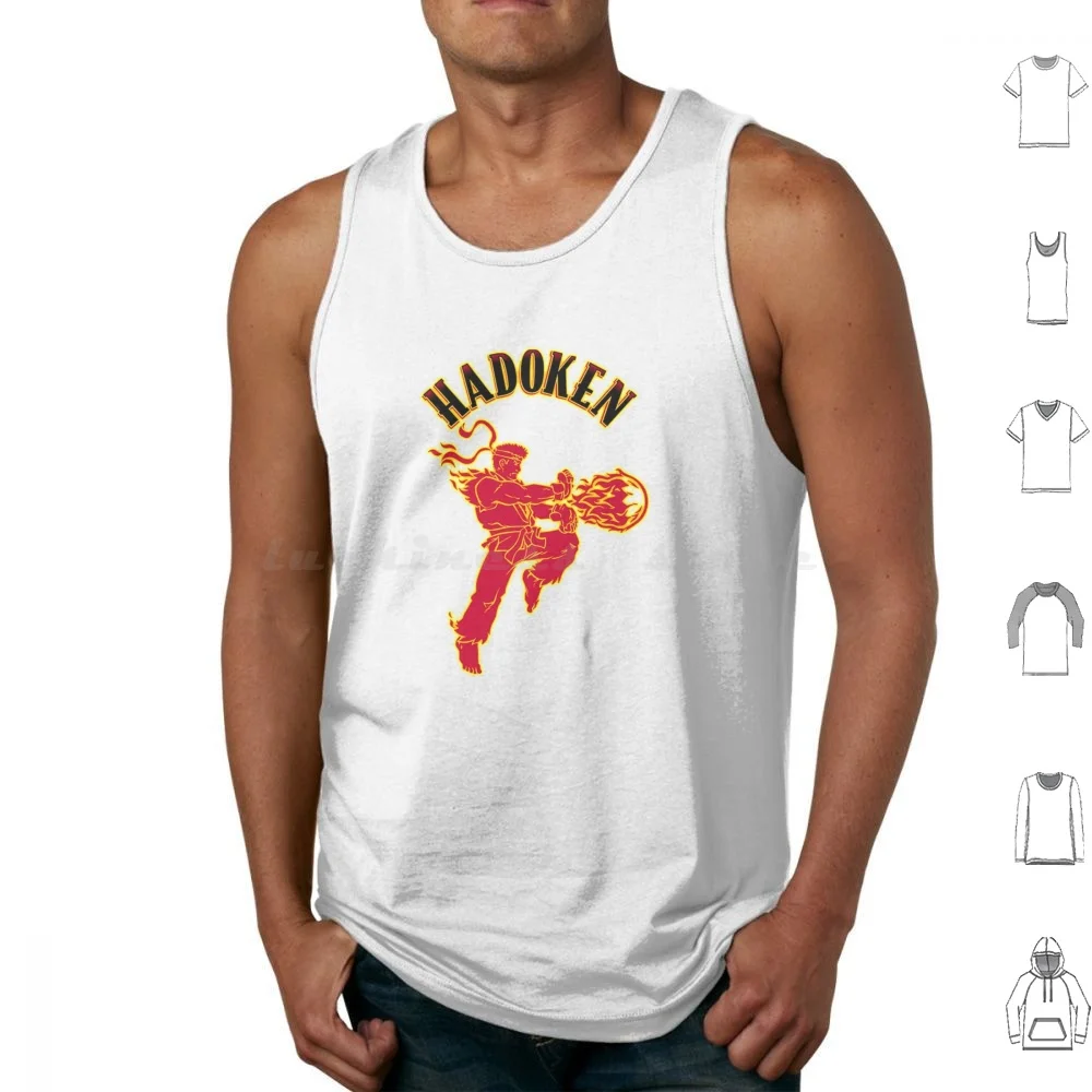 Hadoken Ryu Tank Tops Print Cotton Hadoken Ryu Classic