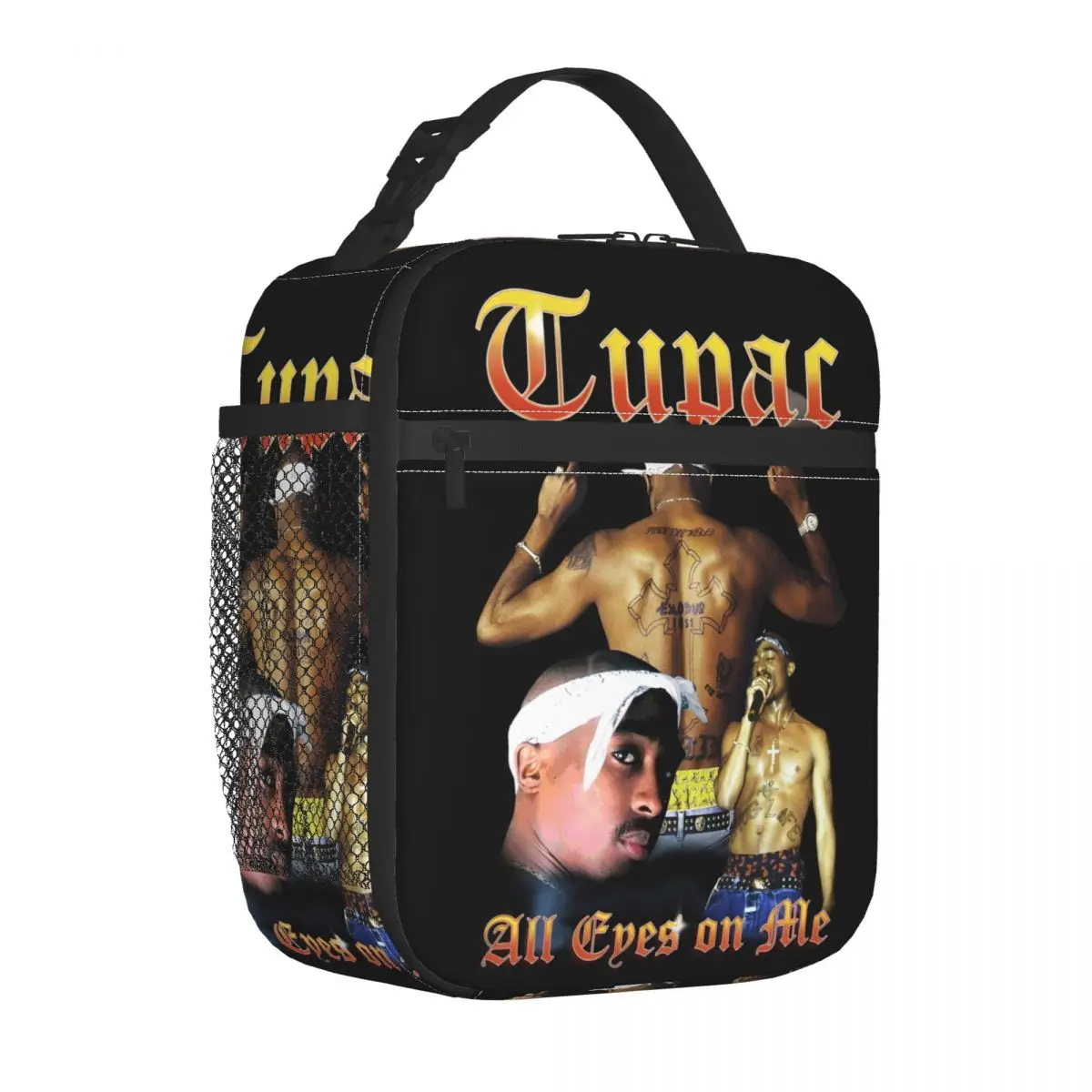 2pac Hip Hop Tupac Rapper Insulated Lunch Bag Cooler Bag  Meal Container Large Tote Lunch Box Food Storage Bags Office Outdoor