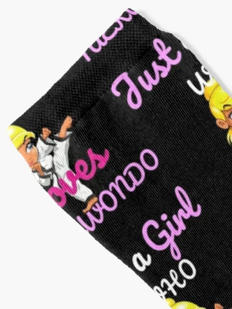 Just A Girl Who Loves Taekwondo-Martial Arts Lovers Socks halloween colored Socks Ladies Men's