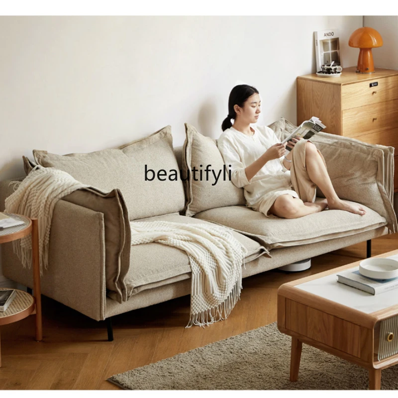 

LBX Sofa Modern Simple Home Small Apartment Living Room Furniture Three-Seat Straight Row Sofa