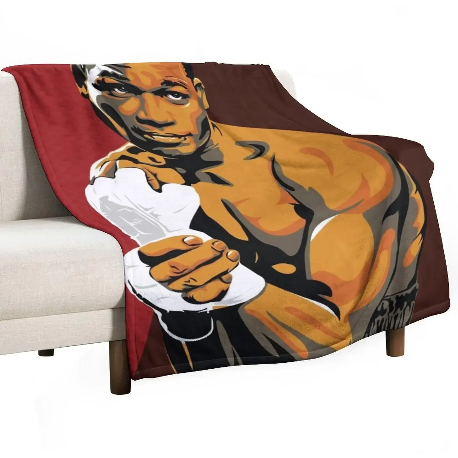 

sugar ray robinson t-shirt Throw Blanket Blankets For Sofas Decoratives For Baby Blankets