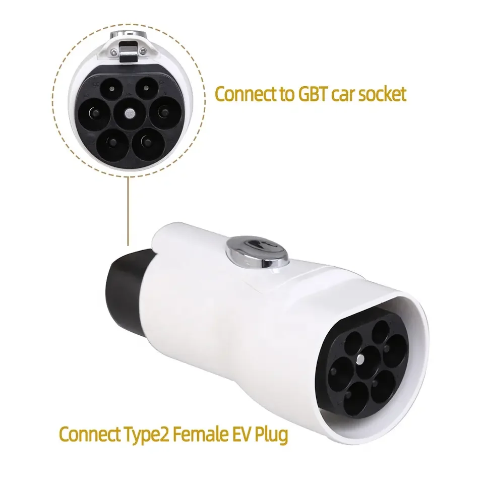 

Type2 to GBT Adapter Compatible with Type 2 Charger for Chinese Electric Cars, 22KW With Mechanical Lock EV Adapter