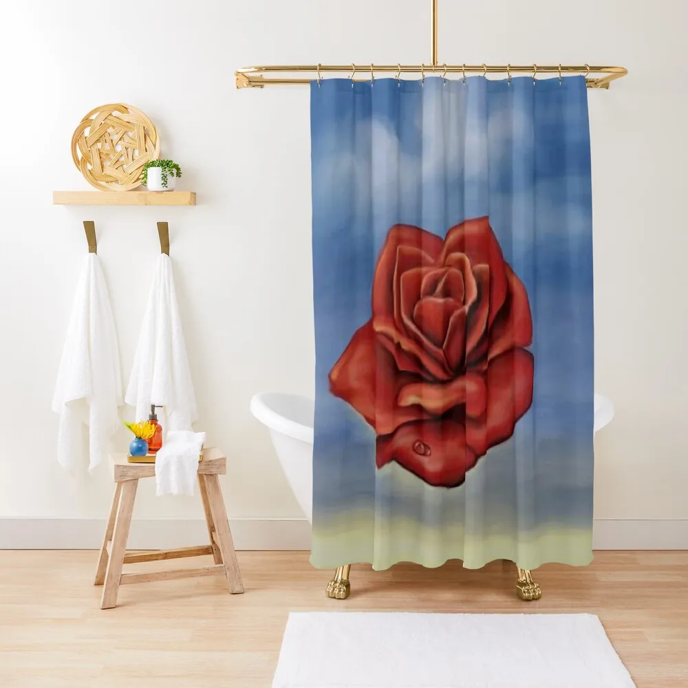 

Meditative Rose by Salvador Dali занавеска для душа для ванной комнаты, комплект для ванной комнаты, ткань для ванной комнаты, занавеска для душа