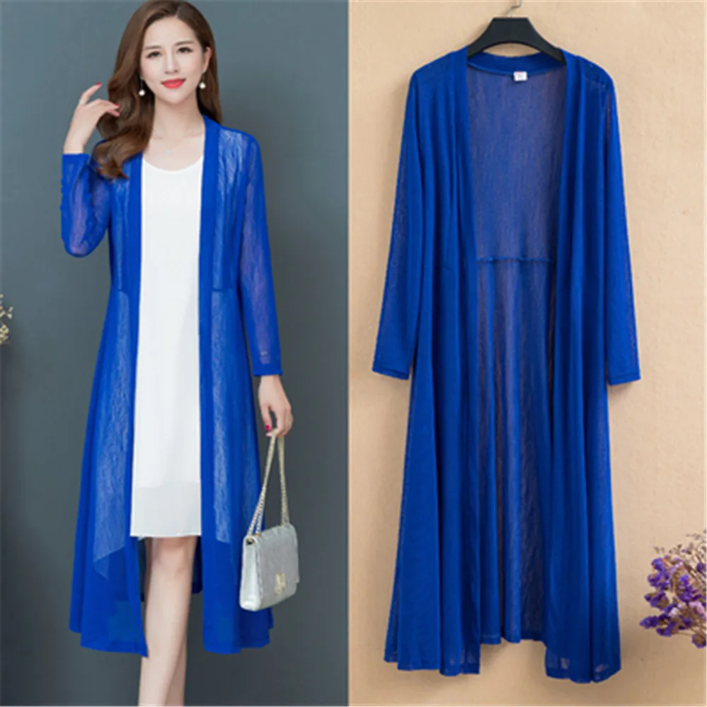 4XL 5XL 6XL Female Cardigans Long Sleeve Women Loose Coat Jacket Ladies Shawl Outerwear 2022 Summer Autumn Long Cardigan Women
