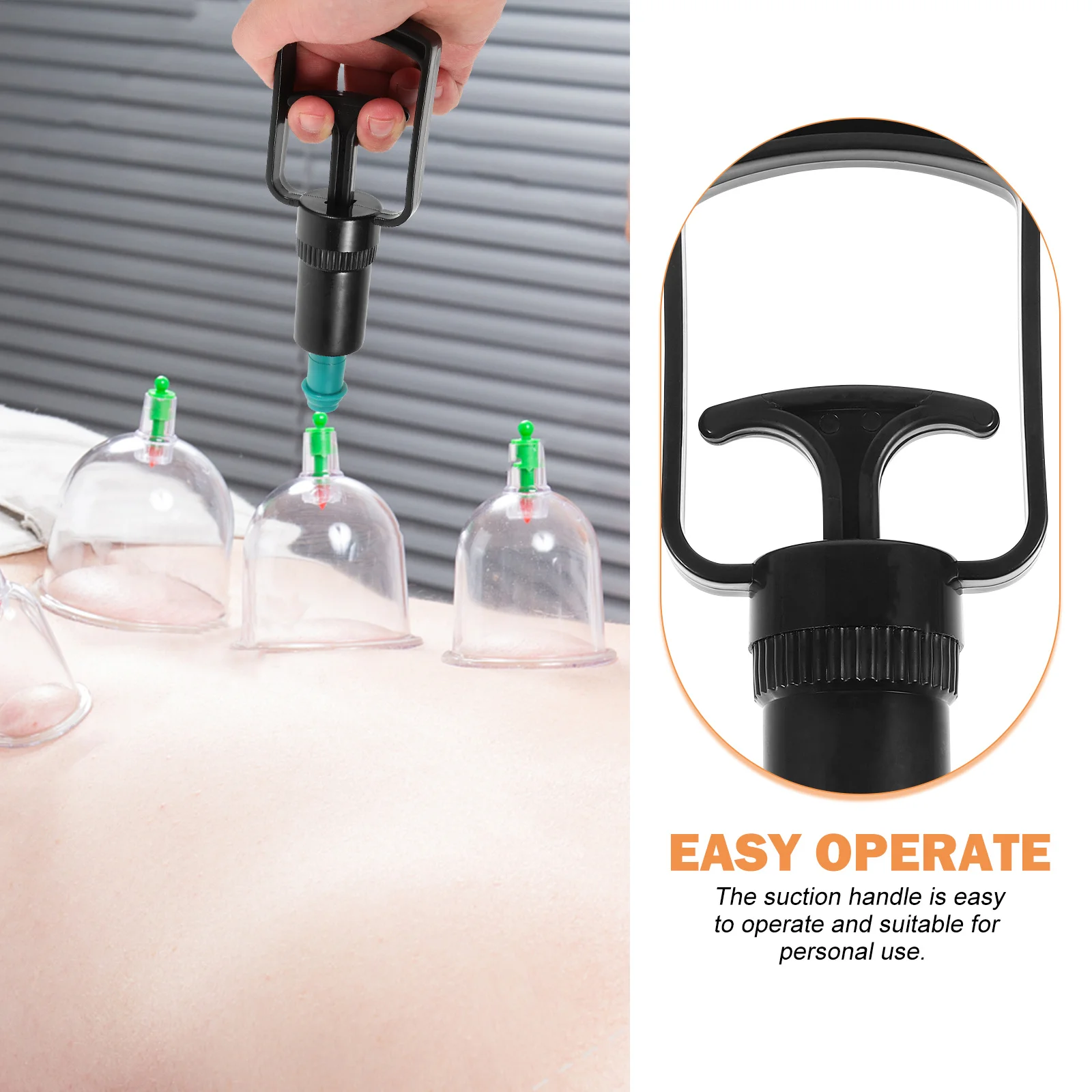 

Body Cupping Device Tool Manual Vacuum Suction Pump for Massage Acupressure Therapy Portable Handheld Aspirator Mini Pump