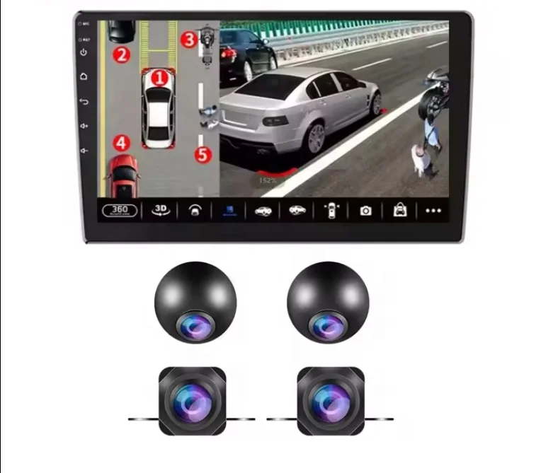 hit productAndroid 720P/1080P Change AHD Car Cameras 360° Panoramic Display Color Birdview Left Right 2D/3D Front Rear Reverse S