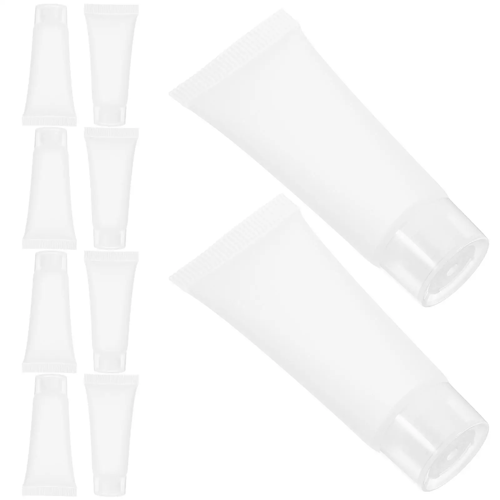 50 Pcs Frosted Dispensing Hose Travel Empty Squeeze Tubes Refillable Toothpaste