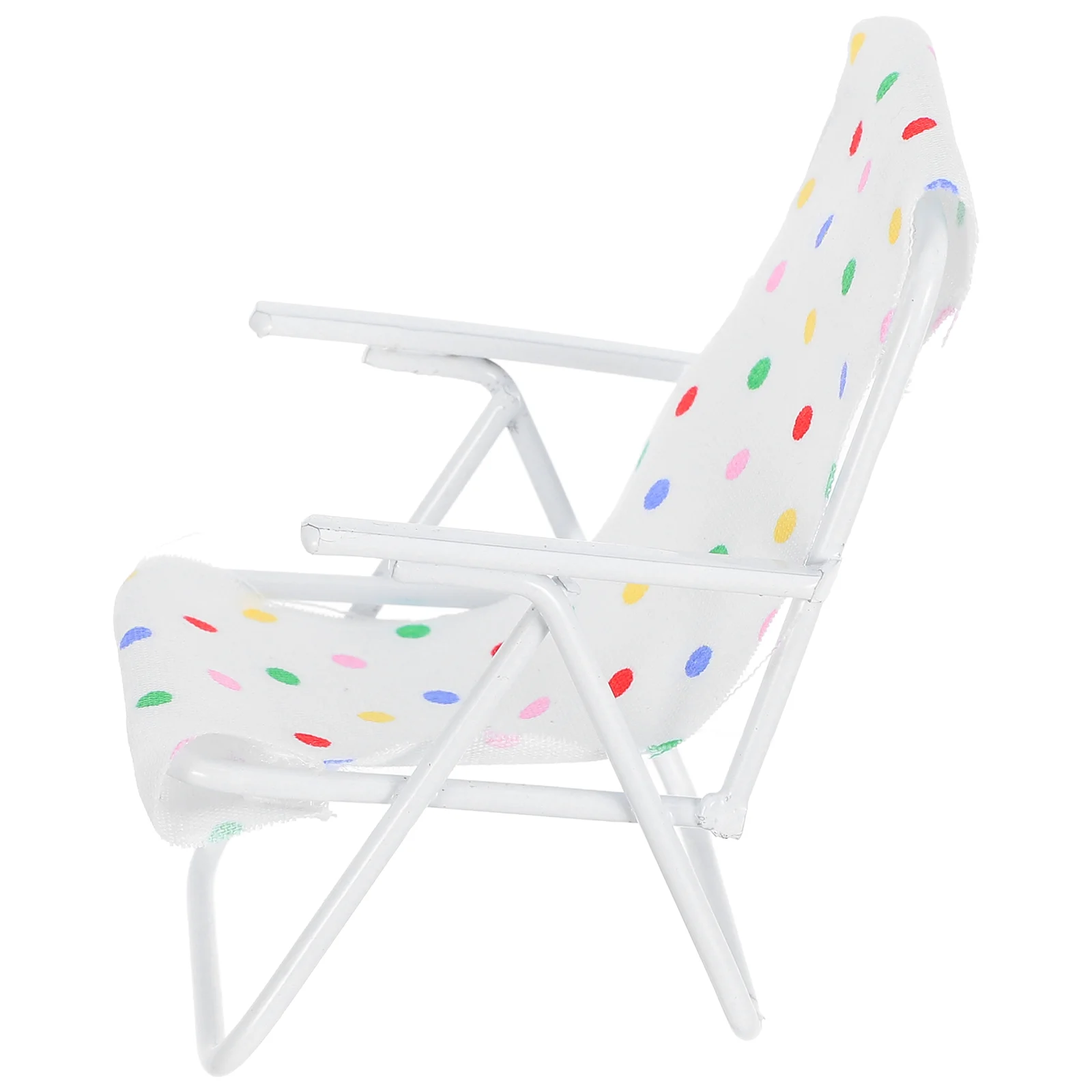 

Складной стул для кукольного домика, миниатюрная подставка для отдыха, имитация пляжной модели, складной белый