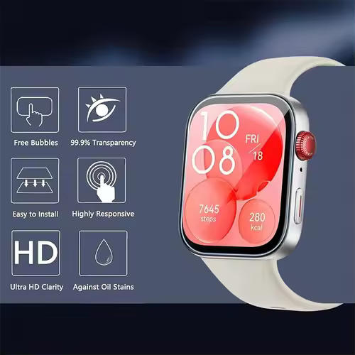 5PCS Screen Protector For Huawei Watch Fit 3/4/Pro Anti Scratch Clear TPU Hydrogel Film Huawei Watch Accessories Protective film - Image 4