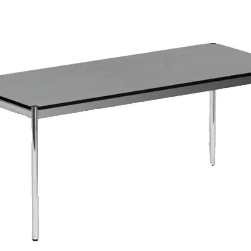 Desk medieval computer desk stainless steel table legs rectangular conference ins minimalist table writing