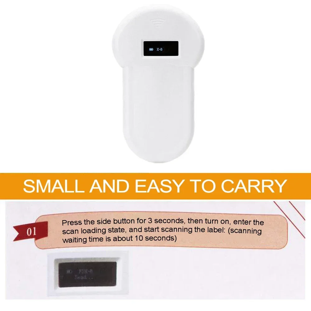 l LF – Lecteur Poche Portable 134.2KHz, Lecteur Puce Pour Animaux Compagnie L