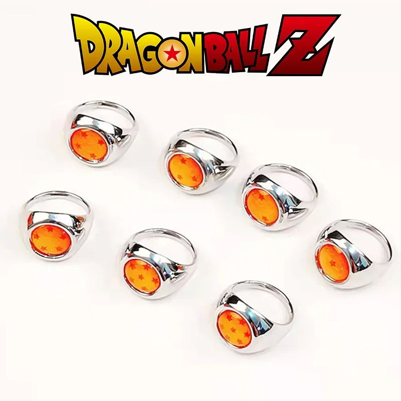 Anime Dragon Ball Ring Shenron Son Goku Rings Cosplay Ornament Alloy Jewelry Accessories Figure Toys Children Birthday Gift New