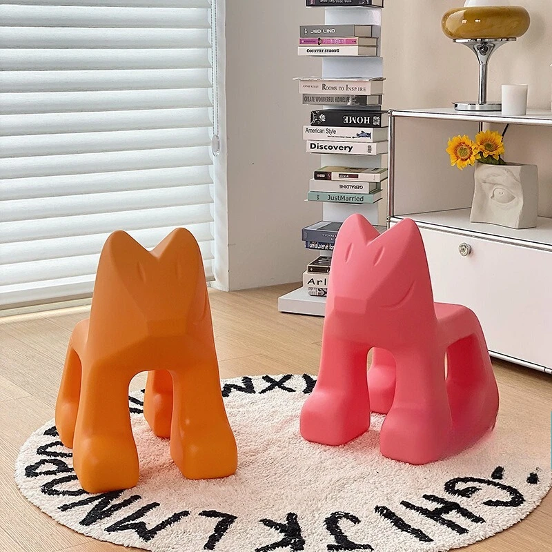 

Internet celebrity Nordic small stool cartoon animal seat plastic thickened children's chair kindergarten creativity
