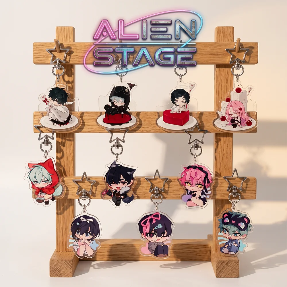 Anime ALIEN STAGE 2026 NEW Illustration Angel and Devil Kawaii Keychain Cute Keyring Mizi Till Ivan Luka Sua Hyuna Bag Charm