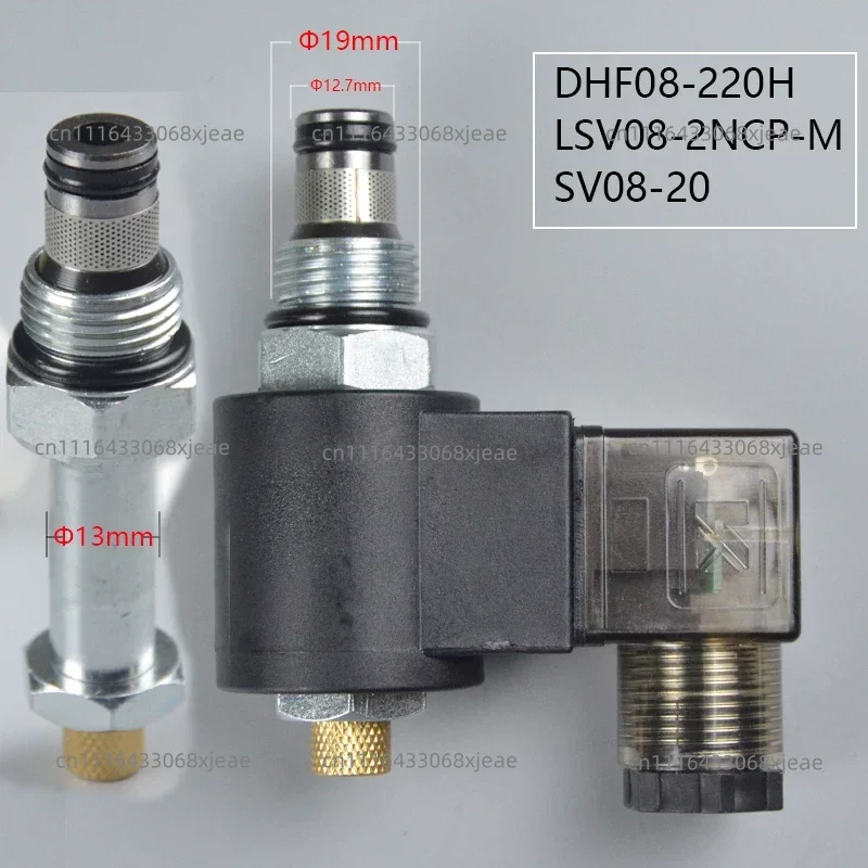 Hydraulic Threaded Cartridge Solenoid Valve Pressure Relief Two Positions Two Normally Closed DHF08-220H (LSV08-2NCPM