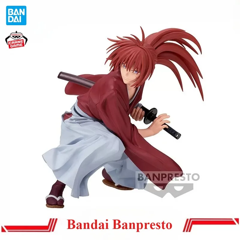 Figura de PVC de Himura Kenshin de la Serie Rurouni Kenshin: Meiji Kenkaku Romantan VS de Bandai Banpresto, Adorno de Escritorio, Modelo de Juguete