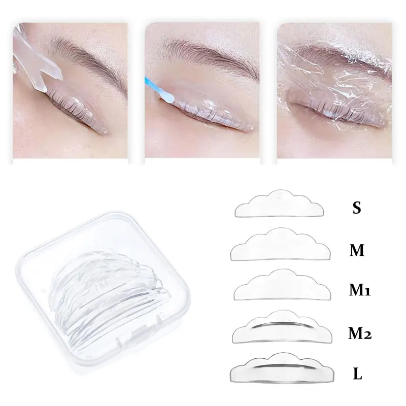 5 pares de almohadillas autoadhesivas para permanente de pestañas, varillas de elevación de pestañas de silicona suave, espaciador, rizador de pestañas 3D, accesorios, herramienta de maquillaje