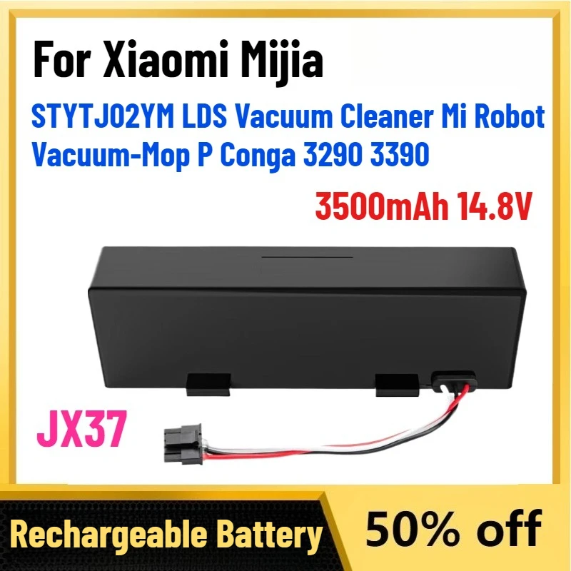 

High-Quality 3500mAh 14.8V JX37 Battery for Xiaomi Mijia STYTJ02YM LDS Vacuum Cleaner Mi Robot Vacuum-Mop P Conga 3290 3390