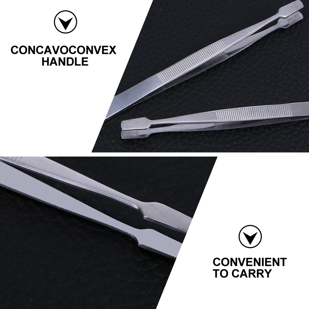 Stainless Steel Stamp Tweezer Lightweight Portable Non-Slip Handle for Picking Stamps Beads False Eyelashes Precision Tool