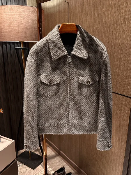 

Высококачественное мужское двустороннее шерстяное пальто с джатовым воротником, осень-зима, Новое поступление, повседневное длинное пальто-свек со стойкой