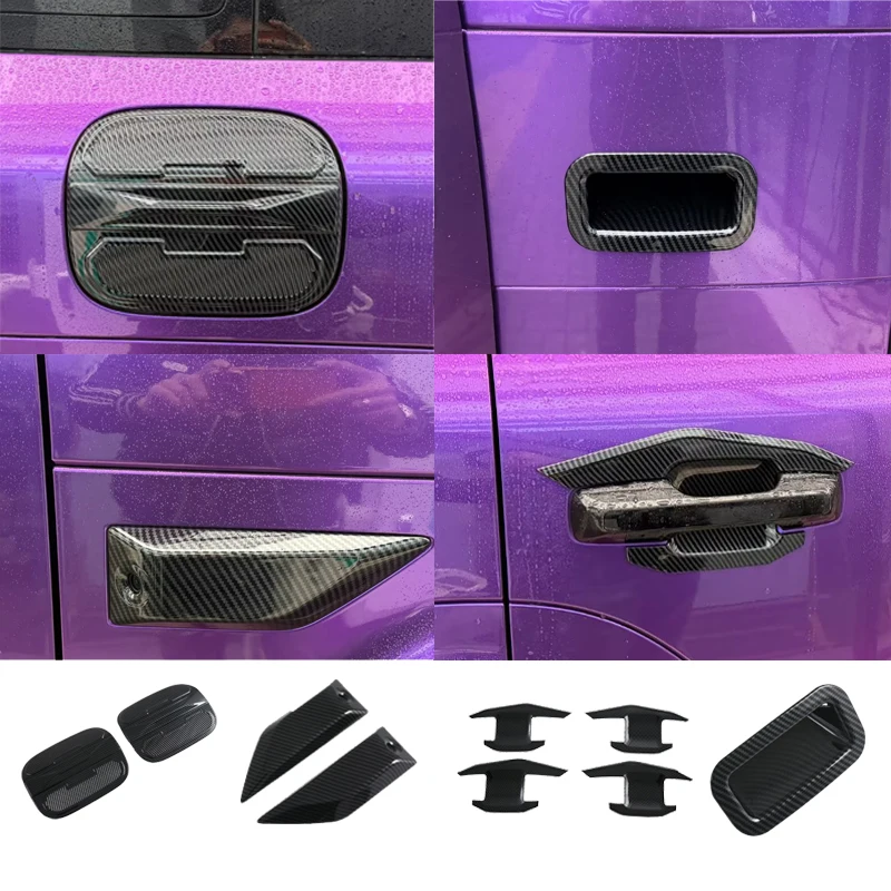 For BYD Leopard 7 Titanium 7 2025 2026 Carbon Fiber Exterior accessories rear bowl gas tank door bowl cover trim Accsesories