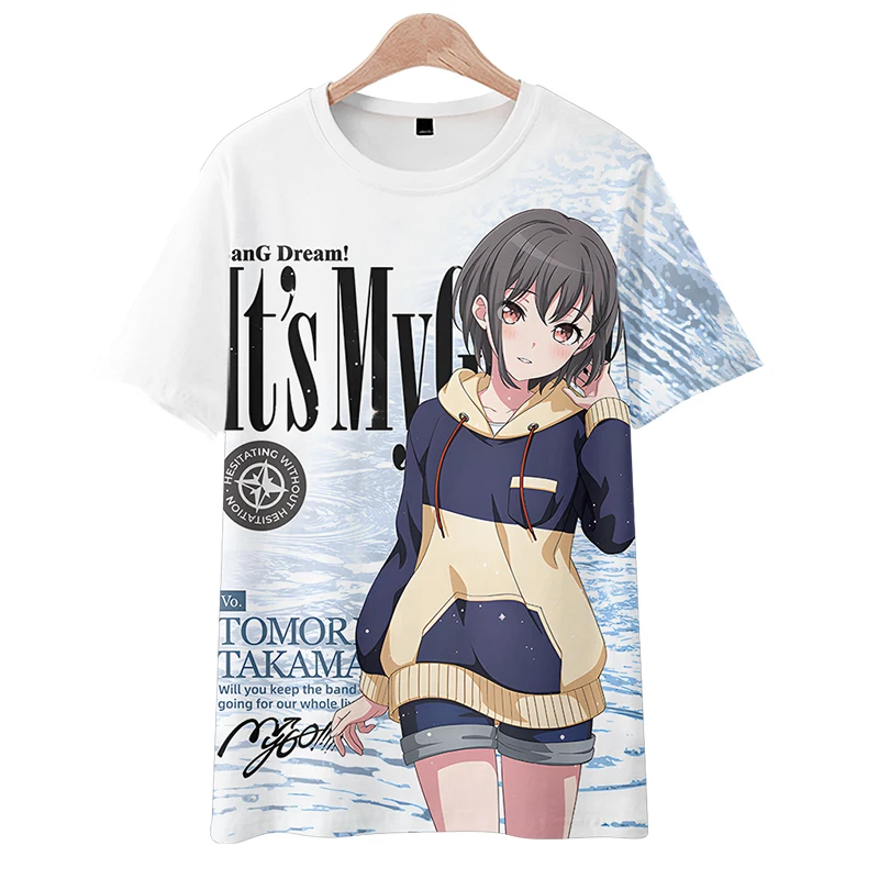 Anime BanG Dream! It\'s MyGO 3D Print Girl Band Party T-shirt Casual Men/Women Short sleeve T Shirt Street Harajuku Style Kid Top