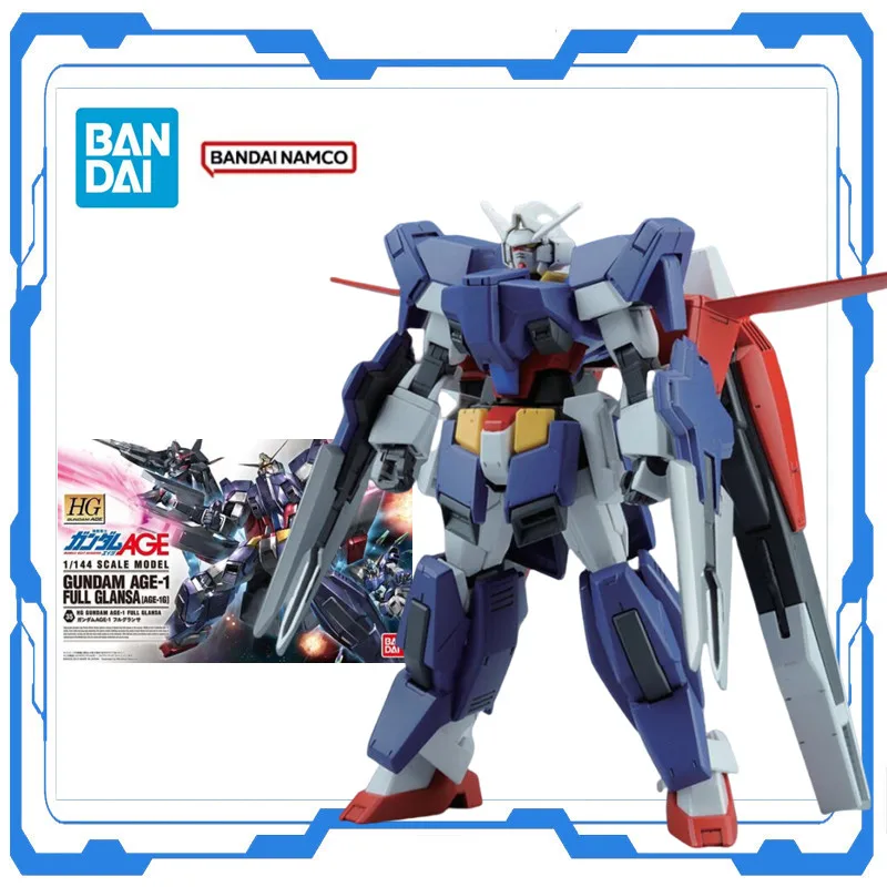

Конструктор Bandai Gundam HG 1/144 Gundam Age-1 Full GLANSA, оригинальная модель мобильного костюма из аниме, сборная фигурка, подарок