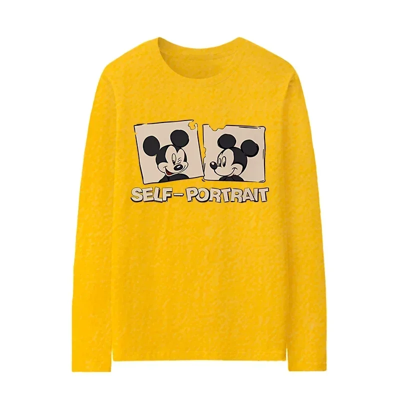 Mickey Mouse couple pajamas winter cotton women's T-shirt new pajamas cartoon Disney loungewear top Donald Duck women's pajamas