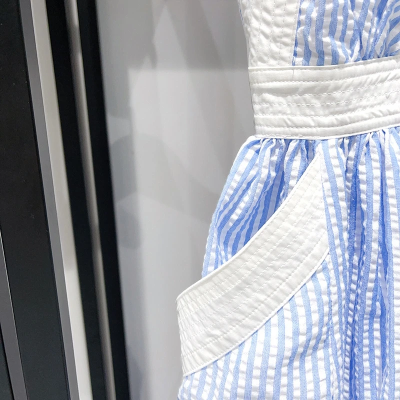 فستان متوسط الطول بدون ظهر ورقبة على شكل حرف V عالي الخصر فضفاض بفتحة مجوفة للنساء، هدية أنيقة مثيرة لحفلات الشاطئ والتاريخ الليلي