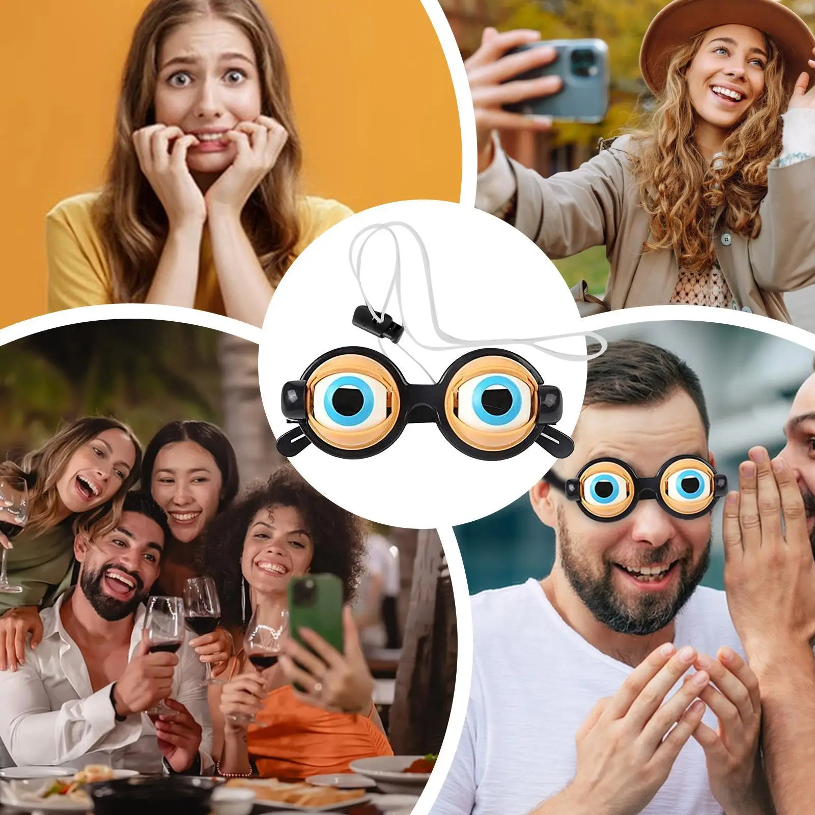 แว่นตาตลกสำหรับฮาโลวีน อุปกรณ์เสริมชุดแฟนซี แว่นตาตลกๆ ของเล่นสำหรับงานปาร์ตี้แต่งตัว งานวันเกิด อุปกรณ์ประกอบฉากถ่ายภาพ