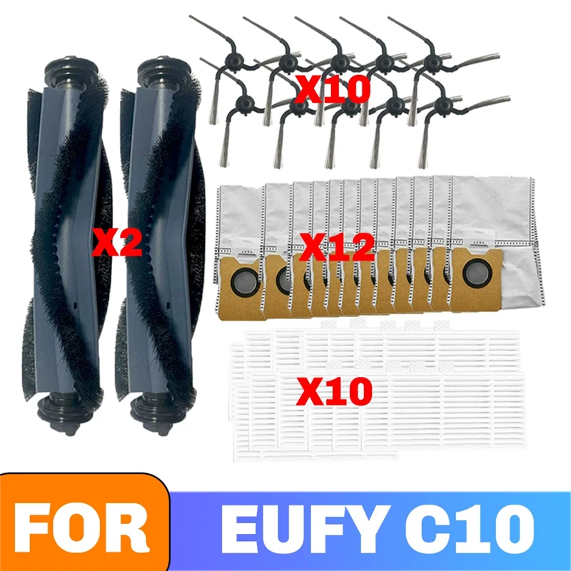 A85i-substituição para eufy c10 robô vácuo escova principal filtro hepa escova lateral saco de pó peça de reposição