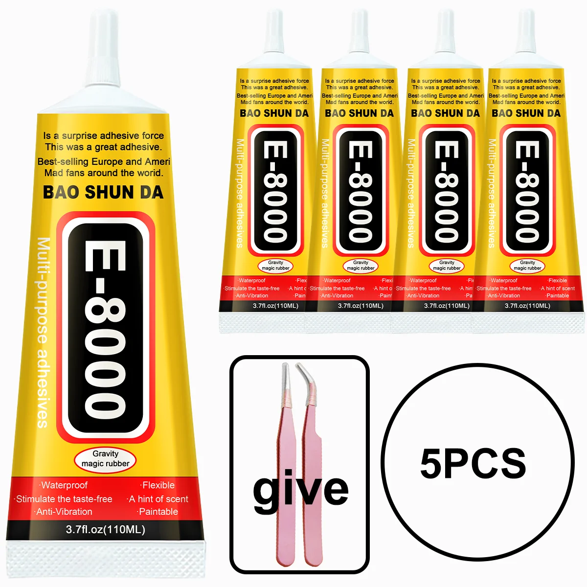 cola-multiuso-e8000-kit-com-5-frascos-de-adesivo-forte-para-strass-couro-e-reparo-de-celulares-15ml-25ml-50ml-110ml-transparente-de-secagem-rapida