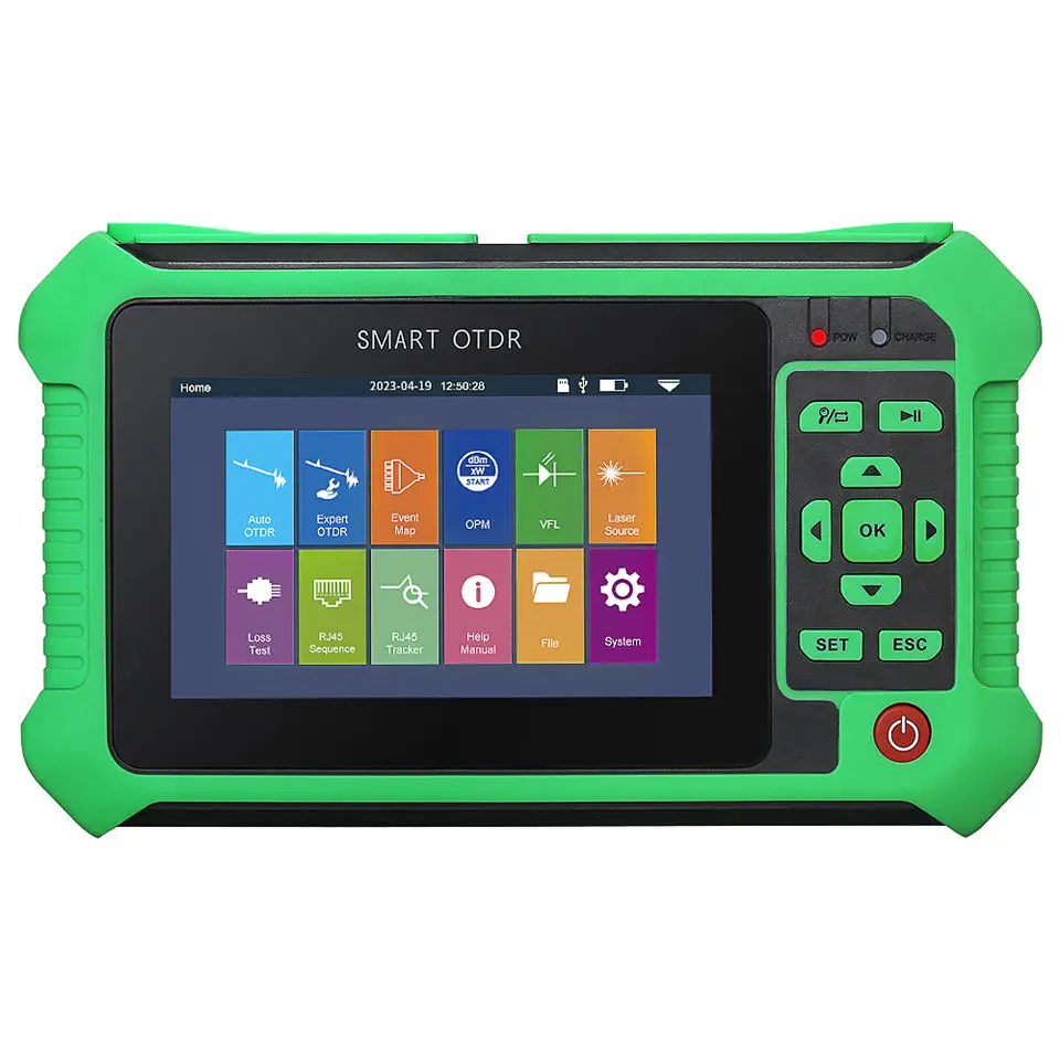 

ALL in 1 80KM OTDR 1310/1550nm 24/22dB Fiber Optic Reflectometer Touch Screen 10kmVFL OLS OPM Event Map Ethernet Cable Tester