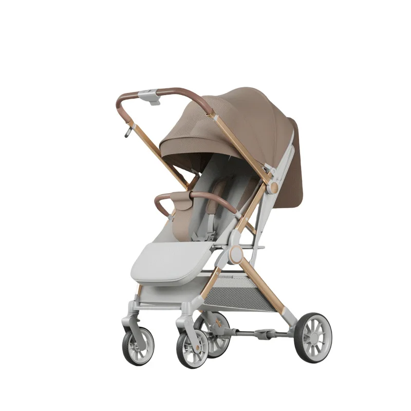 

New Baby Stroller 2 In 1 Can Sit And Lie Down Ultra-Light Foldable With Trolley Bar Backrest Adjustable Baby Umbrella Stroller