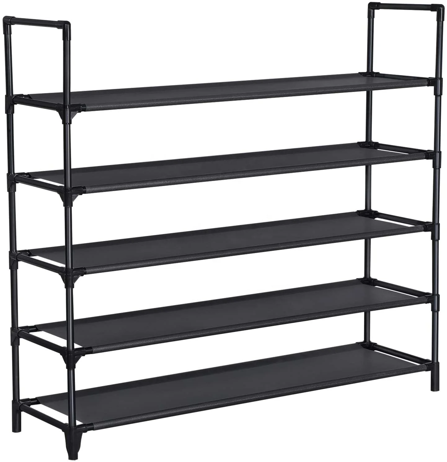 

Modern Iron Shoe Storage Cabinet Holds 5-Tier 15 Pair Metal Shoe Rack Shelf Free Standing Shoe Racks for Entryways Cabinet