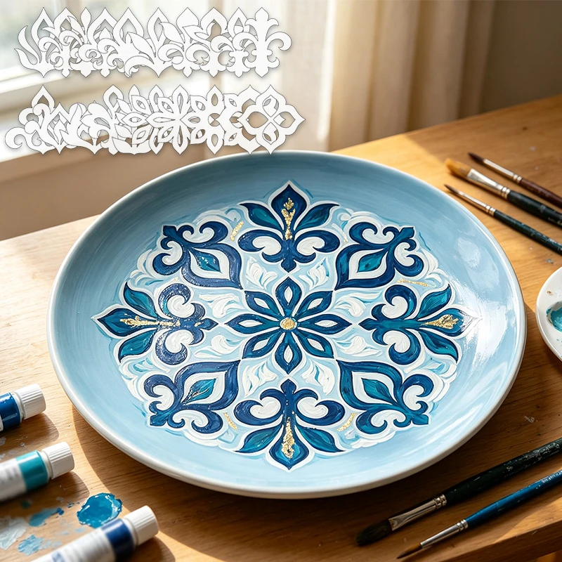 YOMDID 20pcs Floral Mandala Painting Template Set Ideal For Mandala Art, Decorative Patterns, Dot Painting And DIY Art Creation