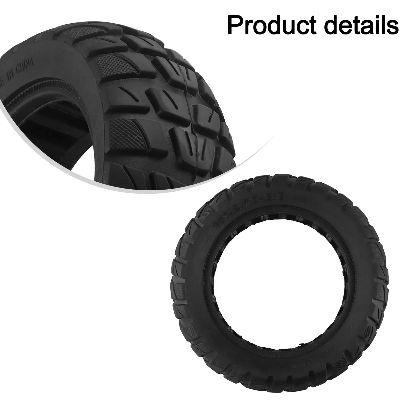 Rubber Tire Anti-skid Tire Strong Grip Wide Tread Design Easy To Install High-speed Drainage Urban Commuting For Scooter