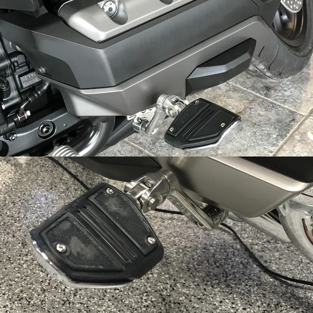 

Premium Twin Rail Footrests Foot Pegs for Honda Gold Wing 2018 + Goldwing GL1800 Accessories: 1800 GL 1800 Tour DCT Airbag F6B