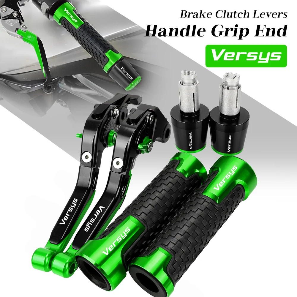 

For KAWASAKI VERSYS1000 VERSYS650 2015-2023 Extendable Brake Clutch Levers Hand Grips Handlebar Ends VERSYS 650 1000 2022 2021