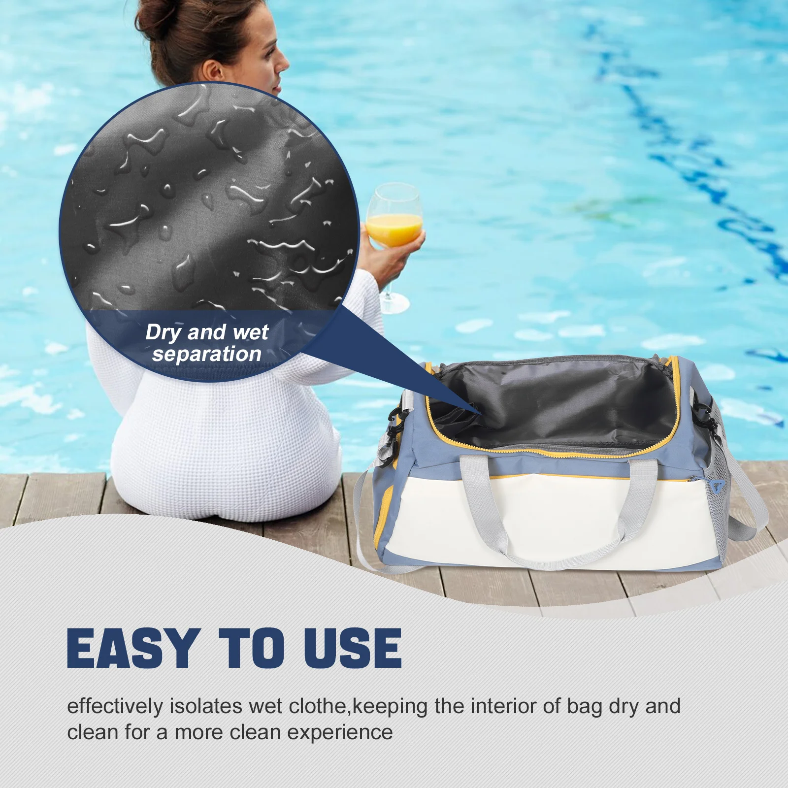 Large Capacity Dry Wet Separation Gym Bag for Men Women Sports Duffle Fitness Tote Travel Workout Weekender