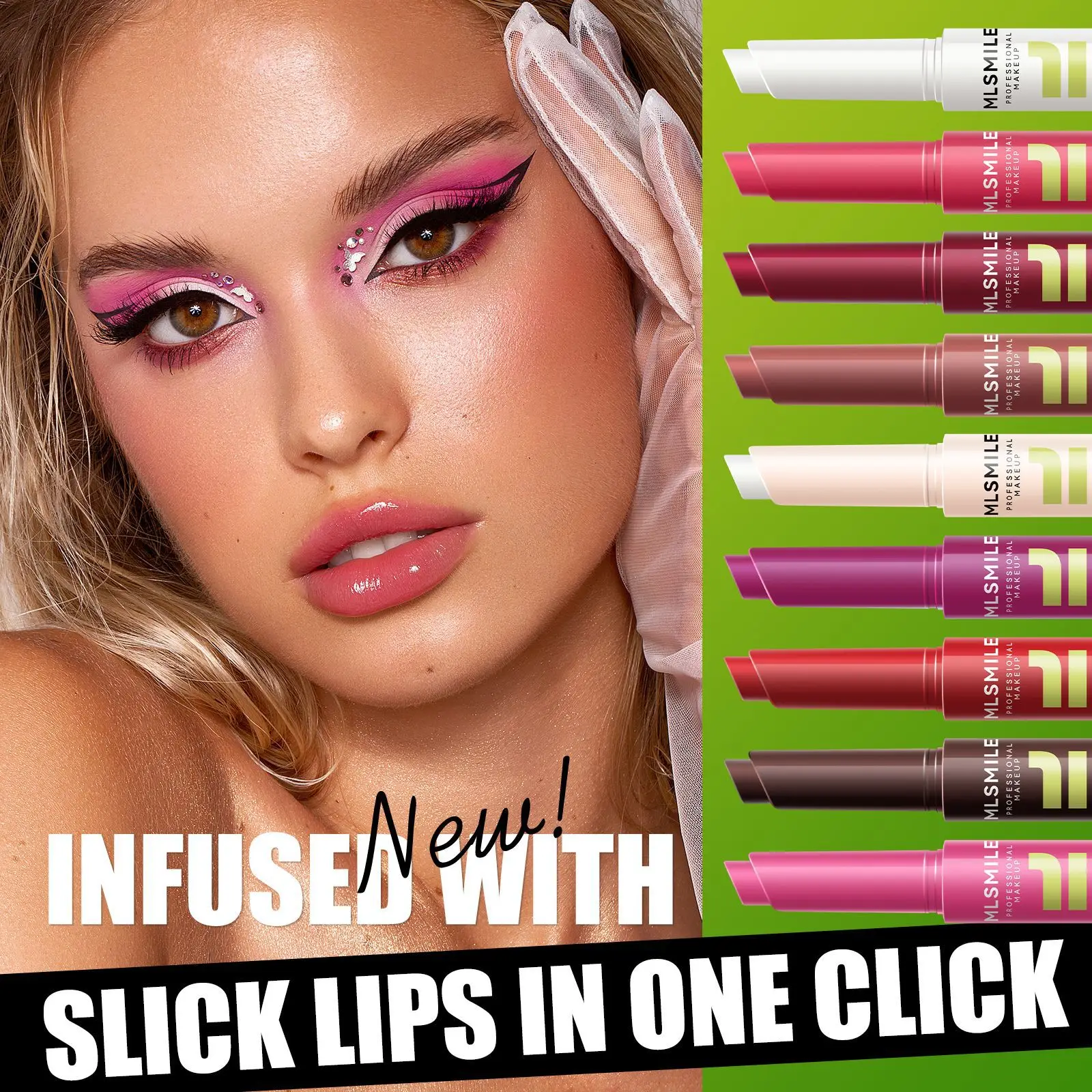 Lipstick Moisturizing Solid Lip Rouge Hydration Lip Gloss 1 set Red Pink Long Lasting Waterproof