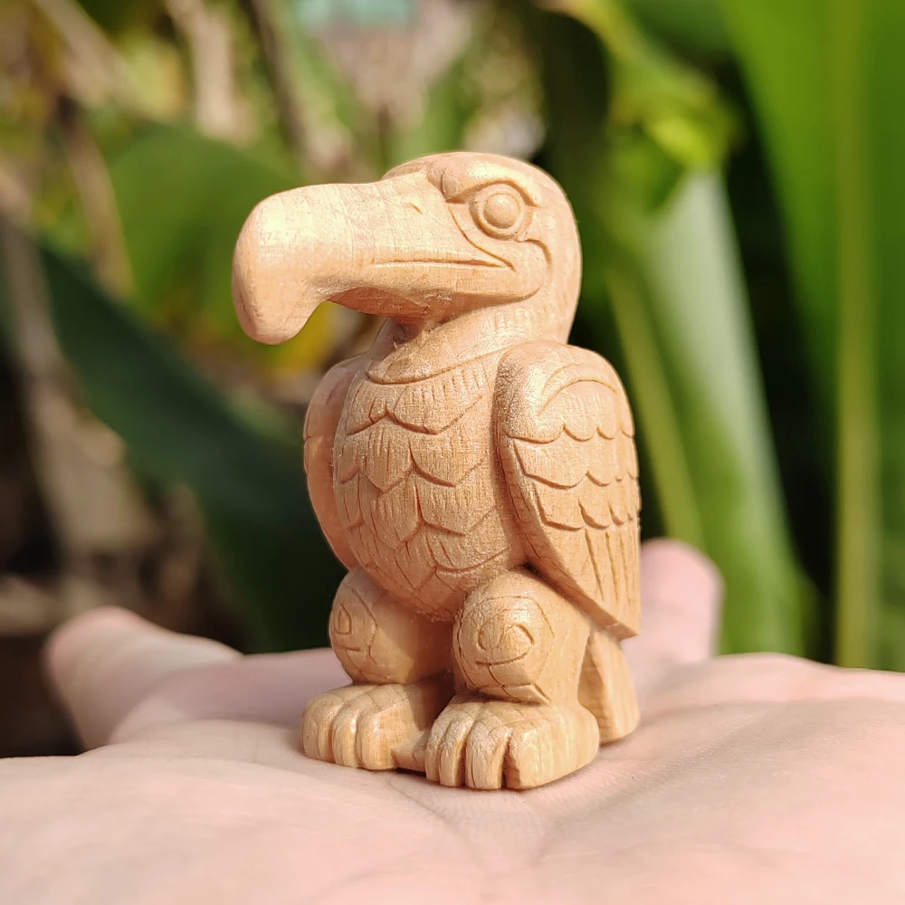 1.8 Inch Hand-Carved Wooden Seabird Figurine Ornament, Natural Style, Animal Theme, Suitable for Party Decorations, Tabletop Decorations, Indoor Decorations, Fireplace, Bedroom, New Year Gifts, Centerpiece Decorations, Back-To-School Season Gifts