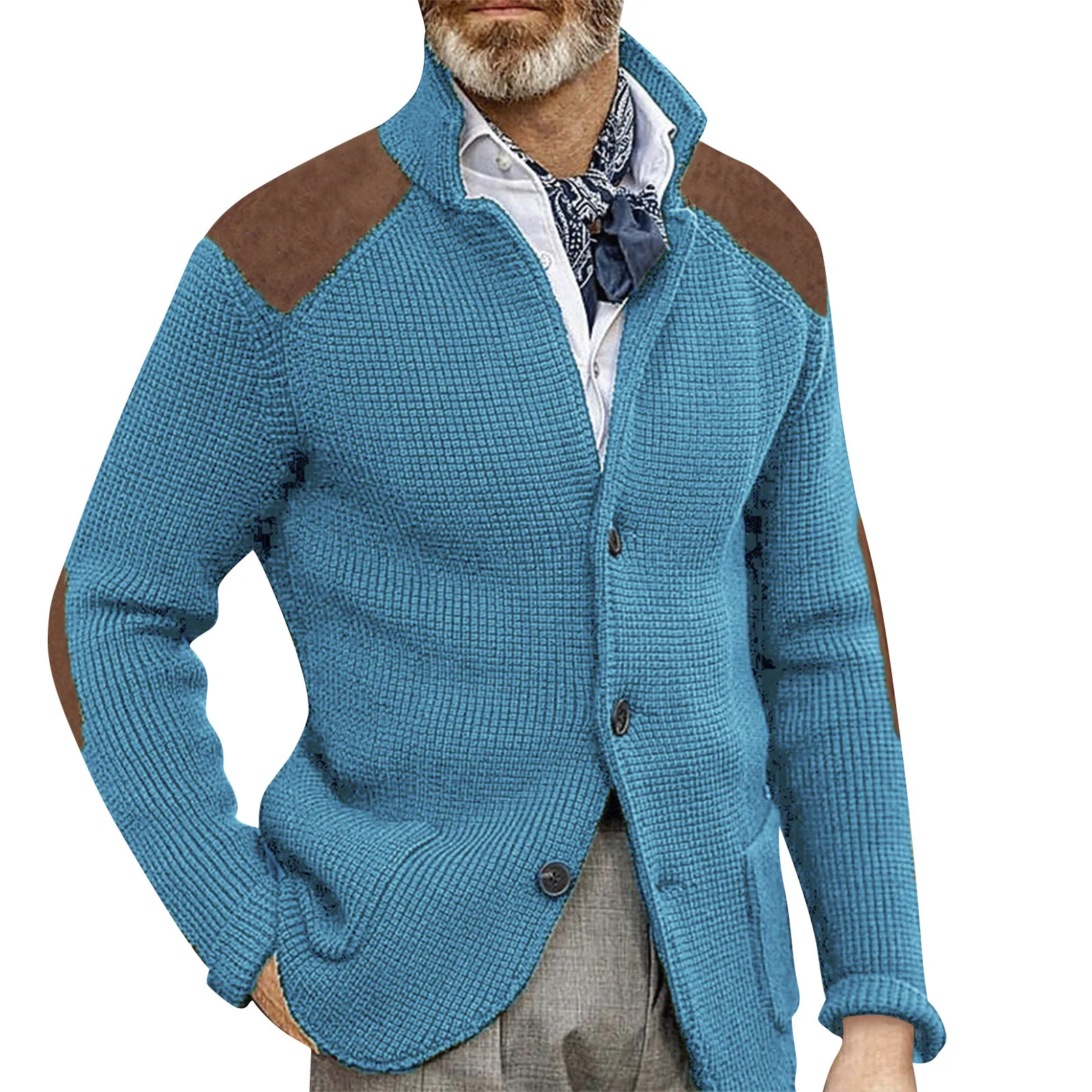 Abbigliamento da uomo in stile britannico Cardigan in maglia autunno inverno nuova moda monopetto nero colletto alla coreana maglione lavorato a maglia cappotti da uomo