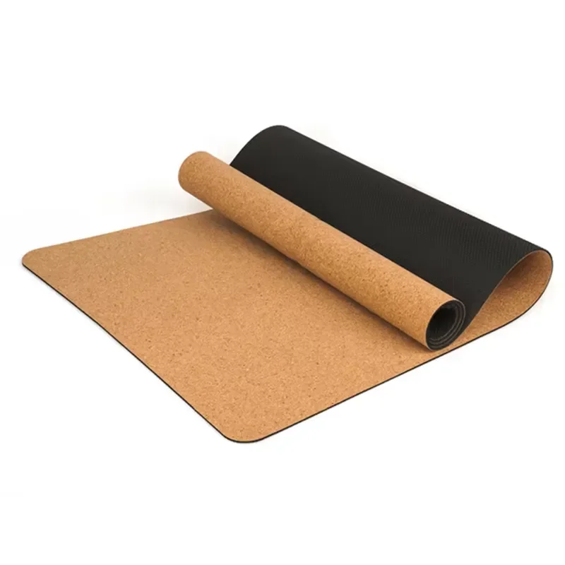 SHENGDE Custom Foldable Custom High Density Eco-Friendly High Quality Recycled Natural Cork Rubber Yoga Mat