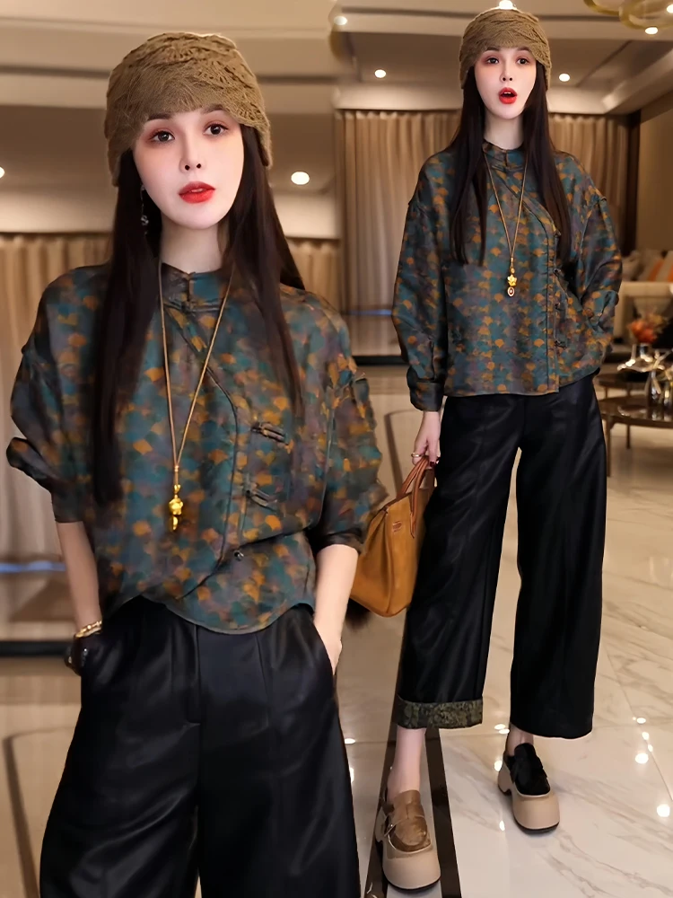 

Ele Long Sve Женский irt Sli Lazy Sle Корейская версия Age-Defng Faionable Top на осенний сезон