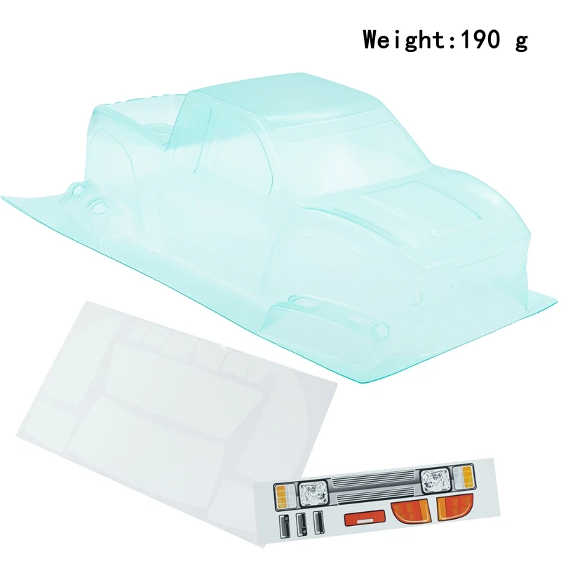 12.3Inch 313Mm Wheelbase Clear Pickup Body Shell Kit For 1/10 RC Crawler Axial SCX10 & SCX10 II 90046 Trxs TRX-4