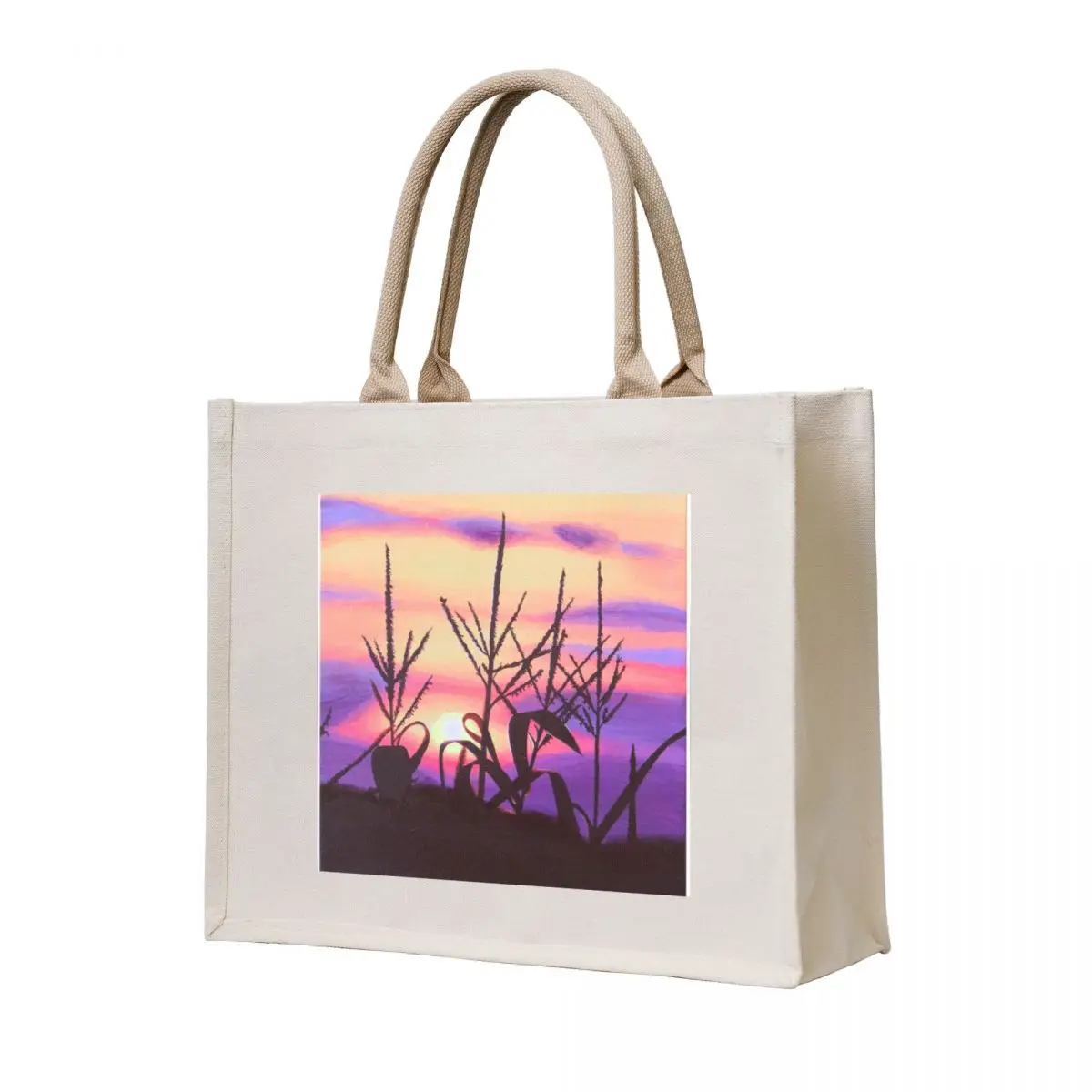 

Summer Corn Sunset Tote Bag Women's shopper tote bag personalized tote bag